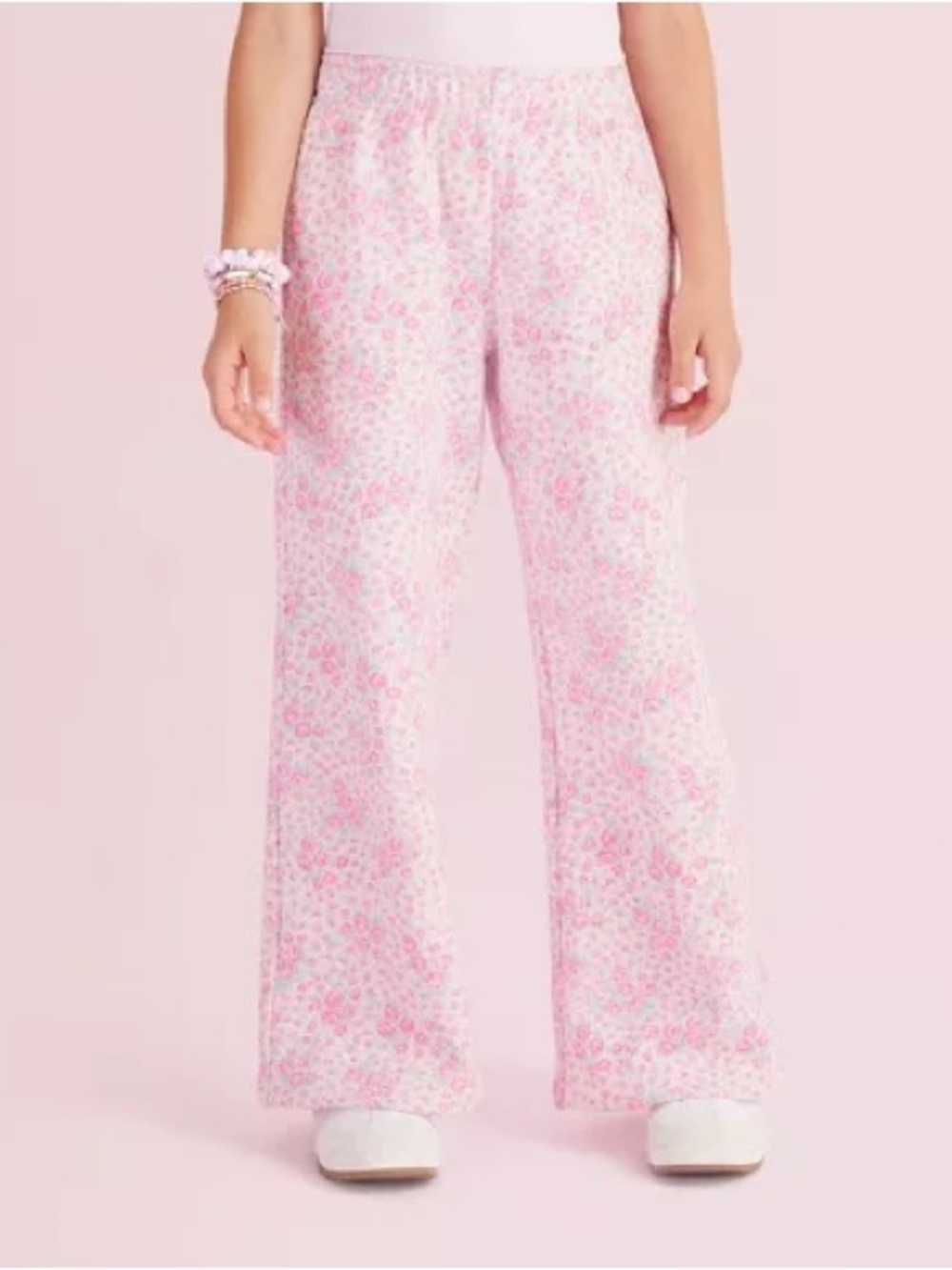 NWT Loveshackfancy x Target Esme Roseheart French Terry Wide-Leg Sweatpants